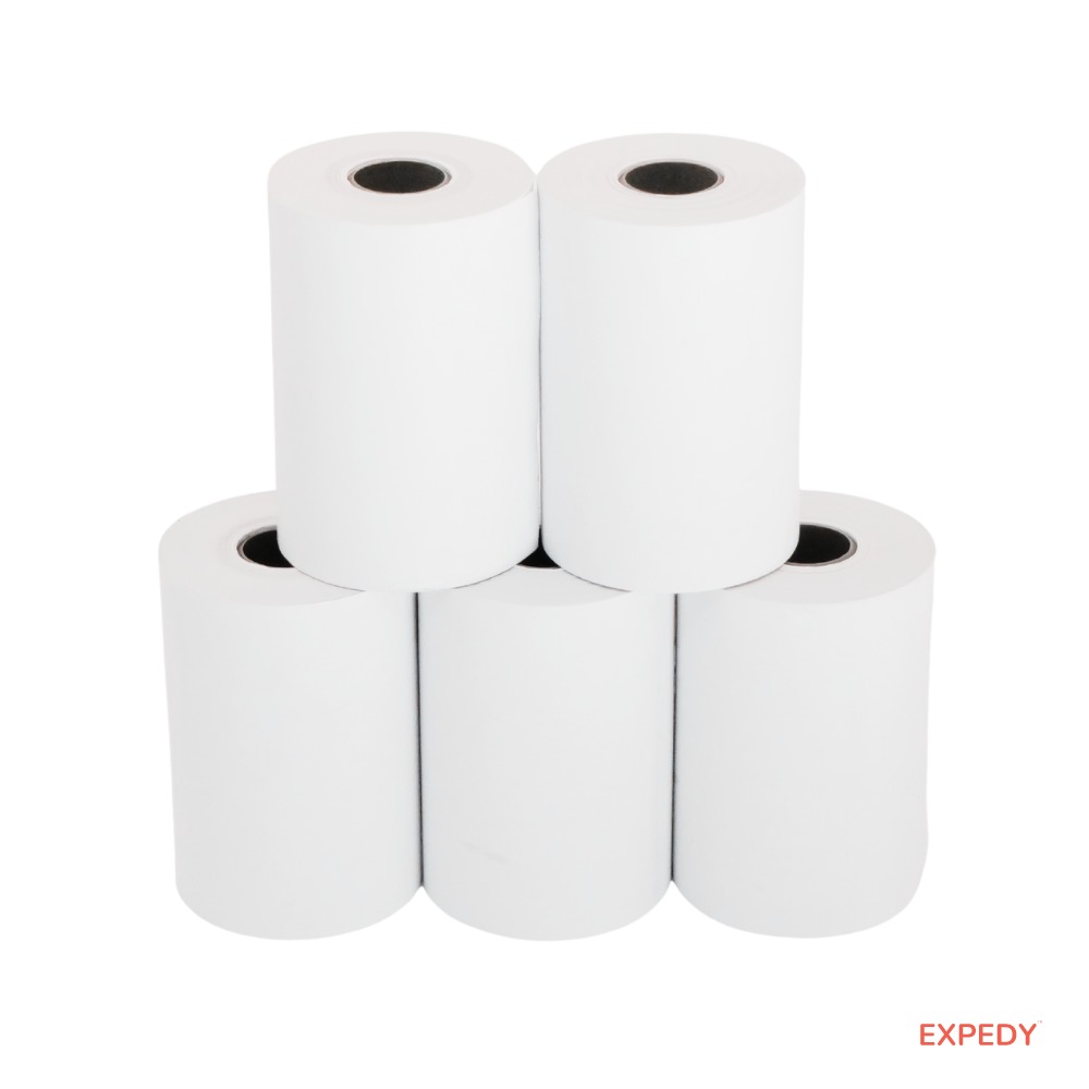 Lot de 10 rouleaux de papier thermique 57 x 25 mm pour imprimante  thermique, mini imprimante thermique, papier autocollant pour terminaux  POS, caisses